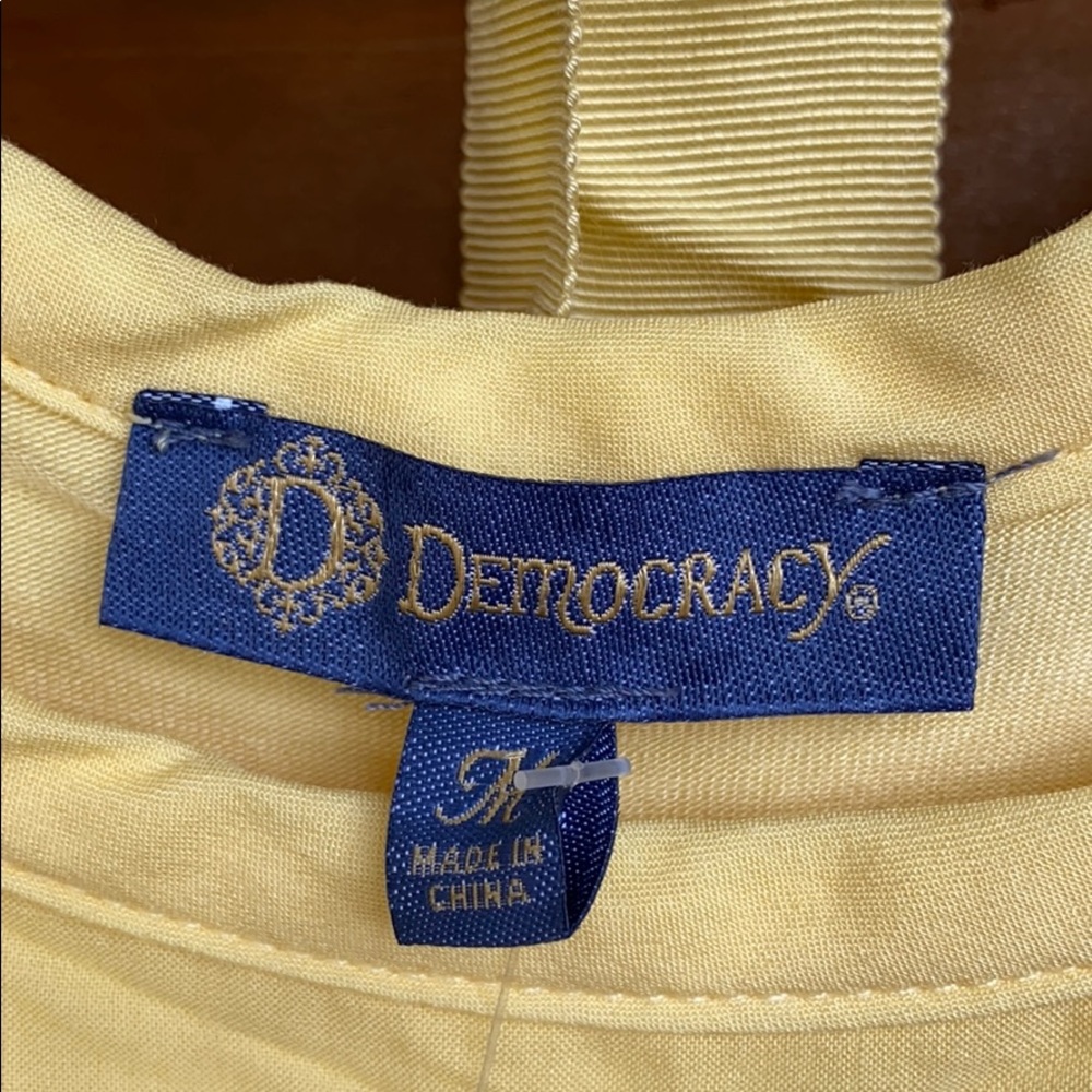 Democracy Yellow Ruffle-Hem Tank Top - Picture 5 of 5